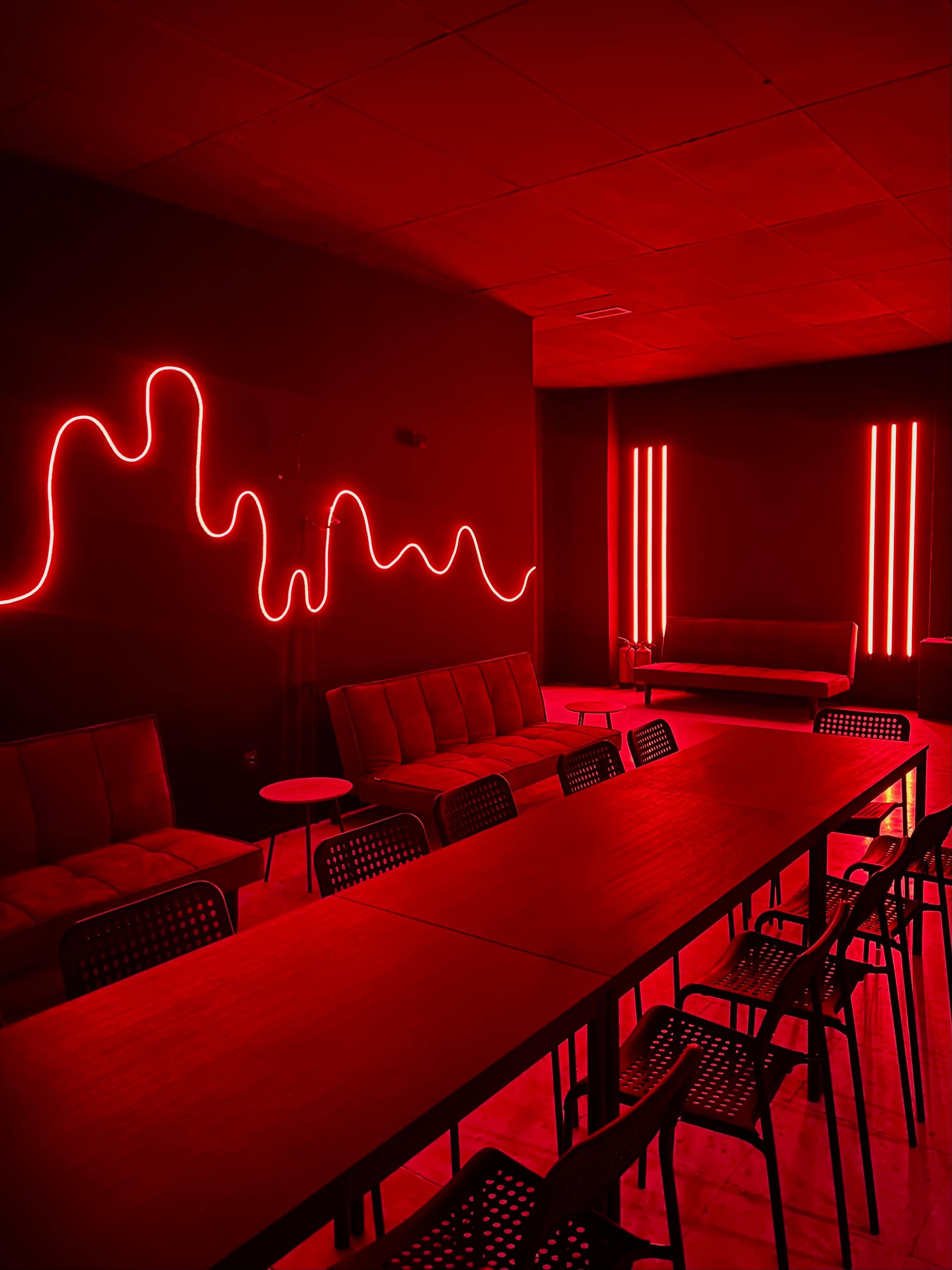 Sala de celebraciones del local de Valencia